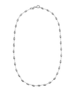 Collane Milor | Collana Girocollo Con Pepite Diamantate In Argento 925 Placcato Platino