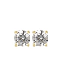 Orecchini Milor | Orecchini Punto Luce Con Griffe E Cubic Zirconia Oro 9Kt