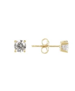 Orecchini Milor | Orecchini Punto Luce Con Griffe E Cubic Zirconia Oro 9Kt