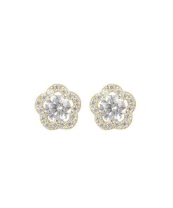 Orecchini Milor | Orecchini A Lobo Con Fire In Cubic Zirconia Oro 9Kt