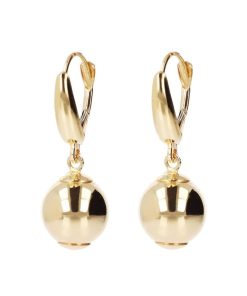 Orecchini Milor | Orecchini Pendenti In Oro 18Kt Con Bead Lucide