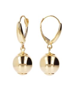 Orecchini Milor | Orecchini Pendenti In Oro 18Kt Con Bead Lucide