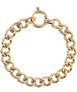 Bracciali Milor | Bracciale Maglia Grumetta In Argento 925 Placcato Oro Giallo 18Kt