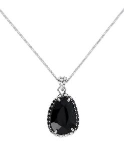 Collane Milor | Collana Con Spinello Nero E Pave In Argento 925