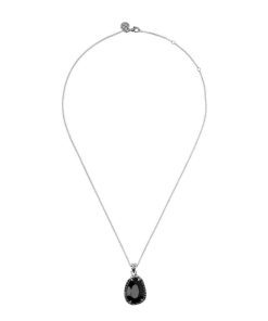 Collane Milor | Collana Con Spinello Nero E Pave In Argento 925