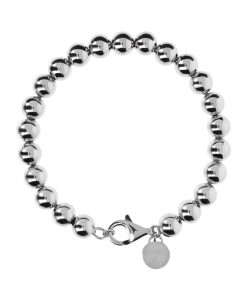 Bracciali Milor | Bracciale Con Sfere Lucide In Argento 925 Placcato Platino