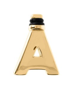 Ciondoli Milor | Charm Duo Lettera Liscia In Argento 925 Placcato Oro Giallo 18Kt