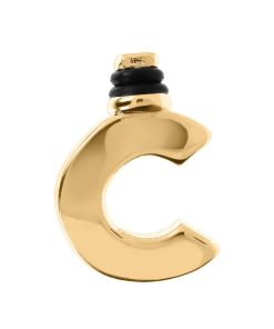 Ciondoli Milor | Charm Duo Lettera Liscia In Argento 925 Placcato Oro Giallo 18Kt