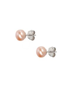 Orecchini Milor | Orecchini Con Perle D'Acqua Dolce A Bottone Multicolor O 7/7.5 Mm In Argento 925 Placcato Oro Bianco 18Kt