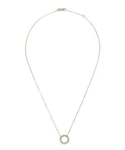 Collane Milor | Collana Con Catena Rolo E Pendente A Cerchio In Cubic Zirconia Oro 9Kt