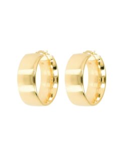 Orecchini Milor | Orecchini A Cerchio In Argento 925 Placcato Oro Giallo 18Kt