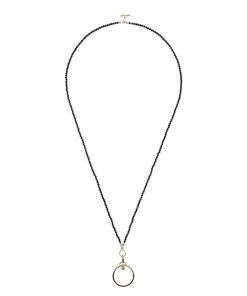 Collane Milor | Collana Duo Con Spinello Nero In Argento 925 Placcato Oro Giallo 18Kt