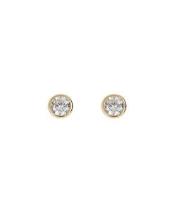 Orecchini Milor | Orecchini Punto Luce In Oro 18Kt Con Cubic Zirconia