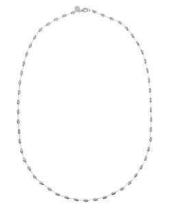 Collane Milor | Collana Lunga Con Pepite Diamantate In Argento 925 Placcato Platino