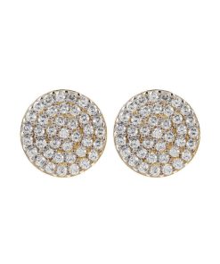 Orecchini Milor | Orecchini A Lobo Pave Con Cubic Zirconia Oro 9Kt