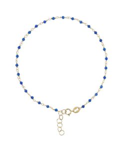 Bracciali Milor | Bracciale Rosario Con Pietra Naturale Tormalina Oro 9Kt