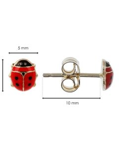 Orecchini Milor | Orecchini A Lobo Coccinella Oro 9Kt