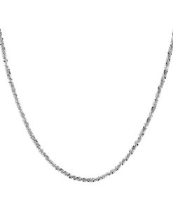 Collane Milor | Collana Maglia Margherita In Argento 925 Placcato Platino