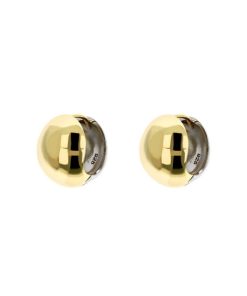 Orecchini Milor | Orecchini Sferici Reversibili Con Doppia Placcatura In Argento 925 Placcato Oro Giallo E Bianco 18Kt