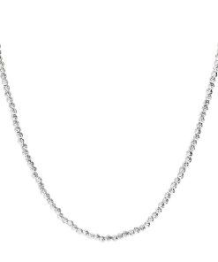 Collane Milor | Collana Con Sfere Diamantate In Argento 925 Placcato Platino