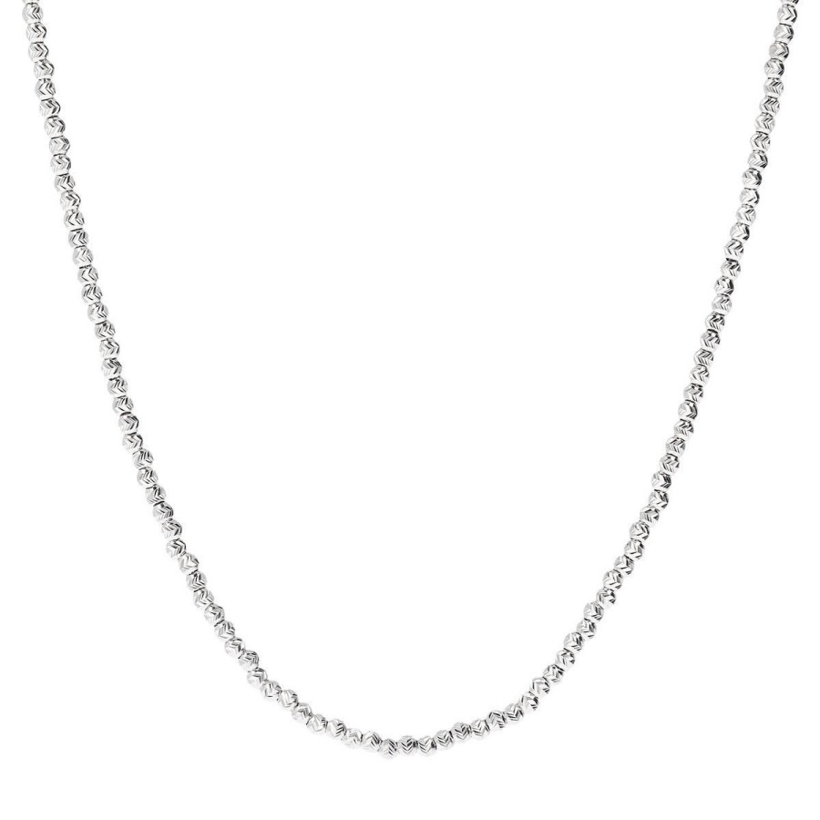 Collane Milor | Collana Con Sfere Diamantate In Argento 925 Placcato Platino