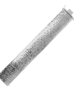 Bracciali Milor | Maxi Bracciale Omega In Argento 925 Placcato Platino