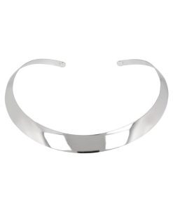 Collane Milor | Collana Choker A Specchio In Argento 925 Placcato Platino