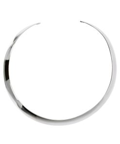 Collane Milor | Collana Choker A Specchio In Argento 925 Placcato Platino