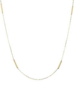 Collane Milor | Collana Catena Rolo Con Placchete Oro 9Kt