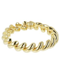 Bracciali Milor | Bracciale Maglia San Marco In Argento 925 Placcato Oro Giallo 18Kt