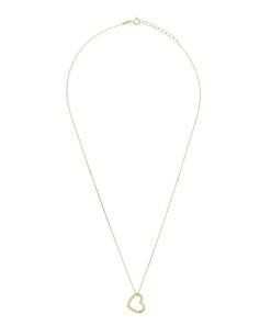 Collane Milor | Collana Catena Rolo Con Pendente Cuore Oro 9Kt