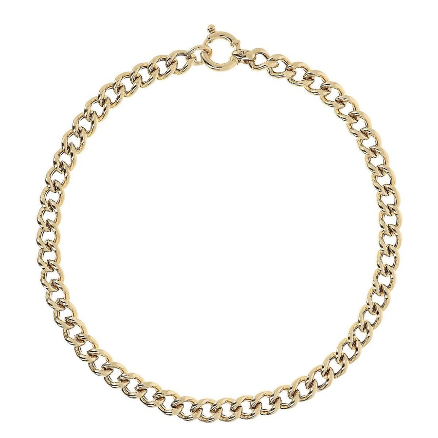 Collane Milor | Collana Maglia Grumetta In Argento 925 Placcato Oro Giallo 18Kt