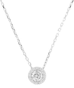 Collane Milor | Collana Catena Forzatina Con Punto Luce In Cubic Zirconia Oro 9Kt