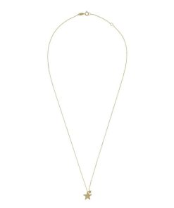 Collane Milor | Collana Catena Forzatina Con Pendente Doppia Stella Oro 9Kt