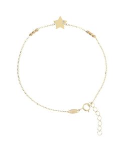 Bracciali Milor | Bracciale Catena Forzatina Con Stella Oro 9Kt