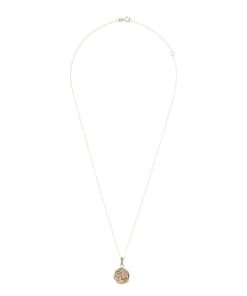 Collane Milor | Collana In Oro 18Kt Maglia Brillantina E Pendente Nodo Diamantato