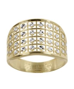 Anelli Milor | Anello Chevalier Con Cubic Zirconia Oro 9Kt