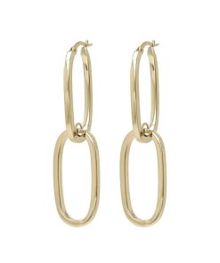 Orecchini Milor | Orecchini Pendenti Paperclip Oro 9Kt