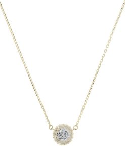 Collane Milor | Collana Catena Forzatina Con Punto Luce E Cubic Zirconia Oro 9Kt