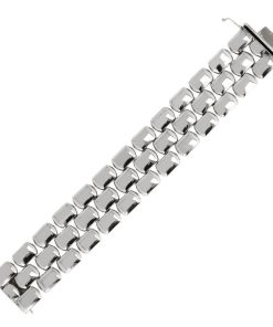 Bracciali Milor | Bracciale Panthere In Argento 925 Placcato Platino