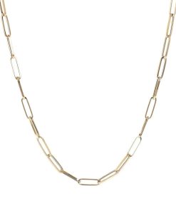 Collane Milor | Collana Girocollo In Oro 18Kt Maglie Rettangolari