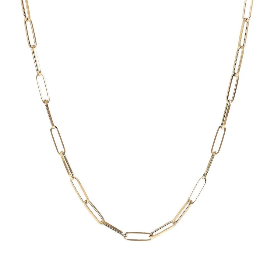 Collane Milor | Collana Girocollo In Oro 18Kt Maglie Rettangolari