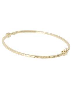 Bracciali Milor | Bracciale Rigido Fine Alla Schiava Diamantato Oro 9Kt