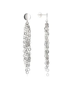 Orecchini Milor | Orecchini Pendenti A Cascata Diamantati In Argento 925 Placcato Platino