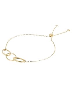 Bracciali Milor | Bracciale Catena Rolo Con Elementi Ovali A Mandorla Oro 9Kt