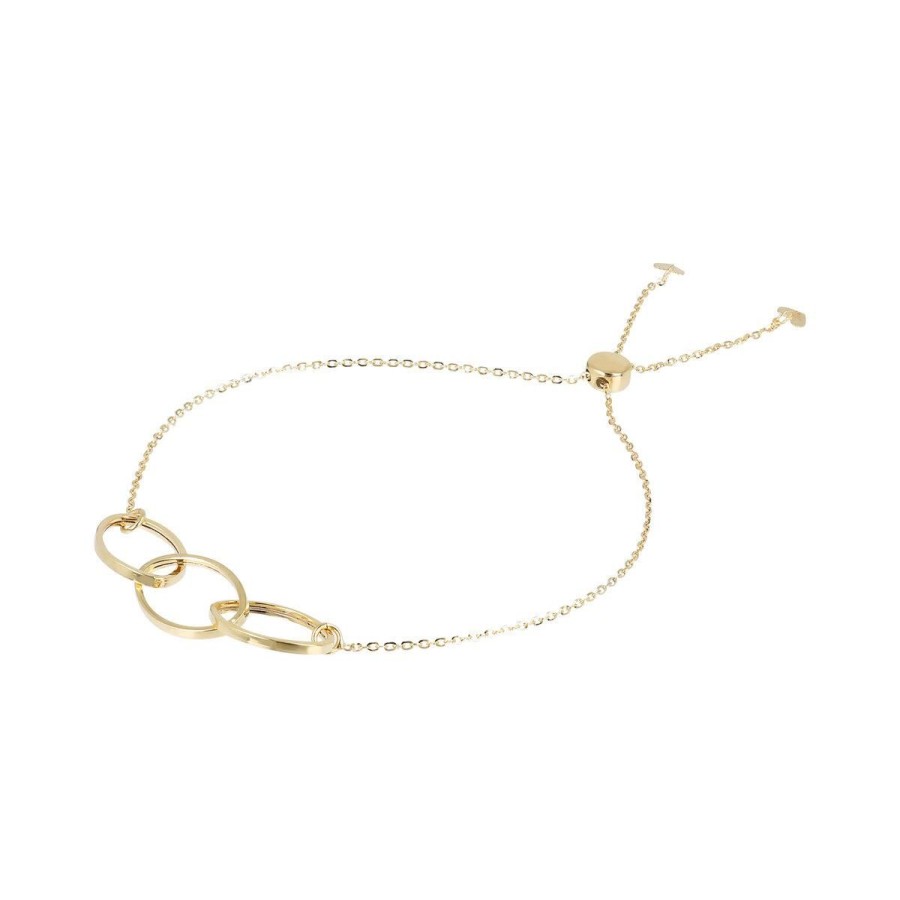 Bracciali Milor | Bracciale Catena Rolo Con Elementi Ovali A Mandorla Oro 9Kt