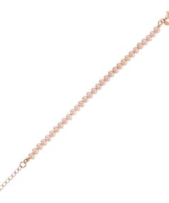 Bracciali Milor | Bracciale Tennis Di Perle A Chicco D'Acqua Dolce Multicolor O 5/5.5 Mm In Argento 925 Placcato Oro Rosa 18Kt