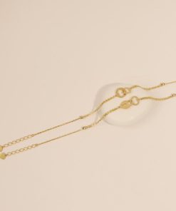 Bracciali Milor | Bracciale Catena Forzatina Cuore E Lucchetto A Incastro Oro 9Kt