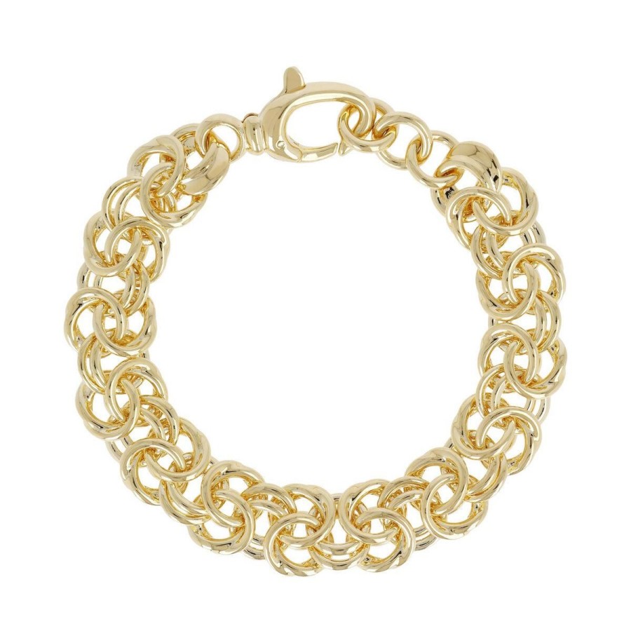 Bracciali Milor | Bracciale Catena Bizantina Placcato Oro Giallo 18Kt