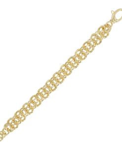 Bracciali Milor | Bracciale Catena Bizantina Placcato Oro Giallo 18Kt